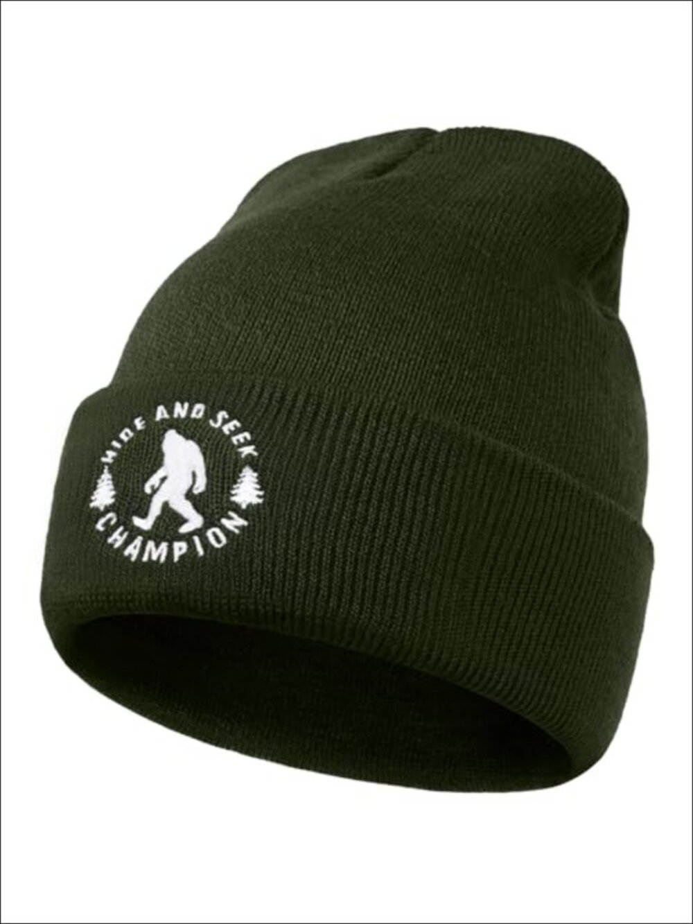 Bigfoot Sasquatch Beanie Warm Winter Knit Cuffed Hat Gift Men Women